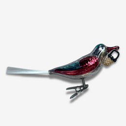 Nostalgic Clip-on Bird with Basket Ornament