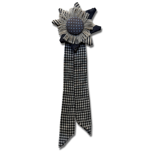 Vintage Dead Stock Ribbon Rosette Pin #9