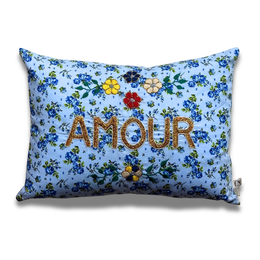"Amour" Embroidered Cushion (#C4-06)