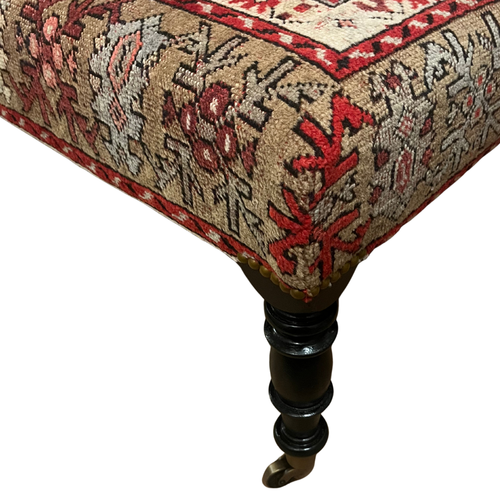 Custom Antique Rug Ottoman