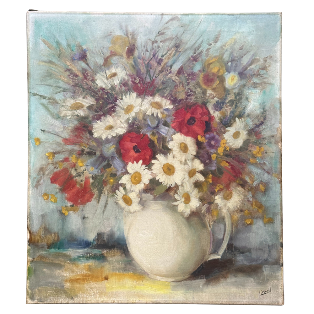 Mid 20th-century Dutch Floral Still Life Painting