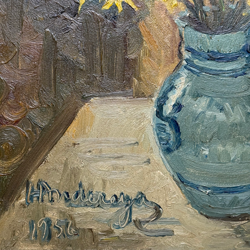Mid 20th-century Dutch Floral Still Life Painting