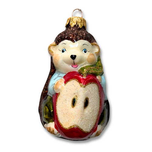 Nostalgic Hedge Hog with Apple Ornament
