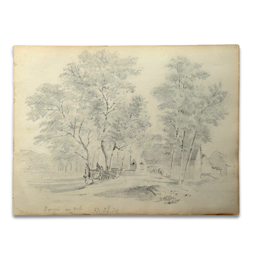 19th-century French Pencil Drawing by Alphonse Baril (#19)