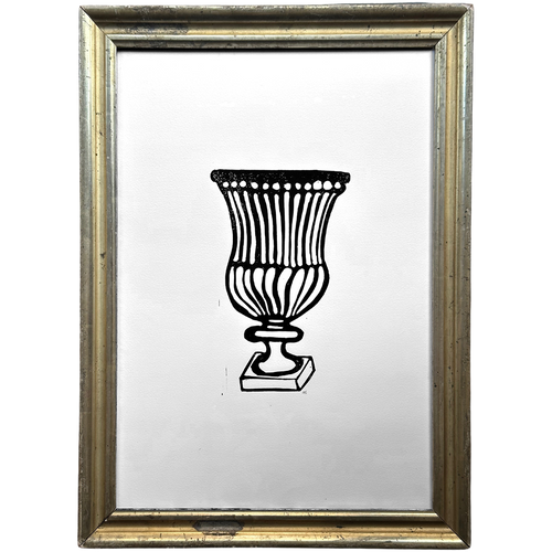 "Urn" in a Vintage Gilded Frame