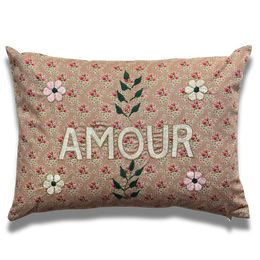 "Amour" Embroidered Cushion (CS-817)