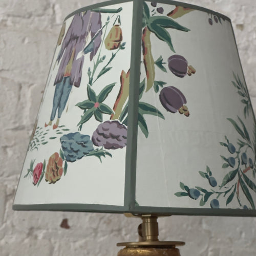 7" H Antique French Paper Custom Lampshade #A20