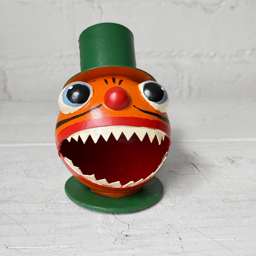 Nostalgic Papier-Mâché Lantern Candy Bucket with Top Hat