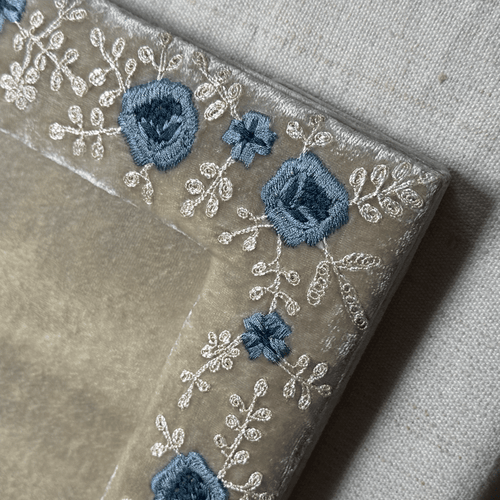 Miranda Silk Velvet Tabletop Frame in Sea Blue (#9)
