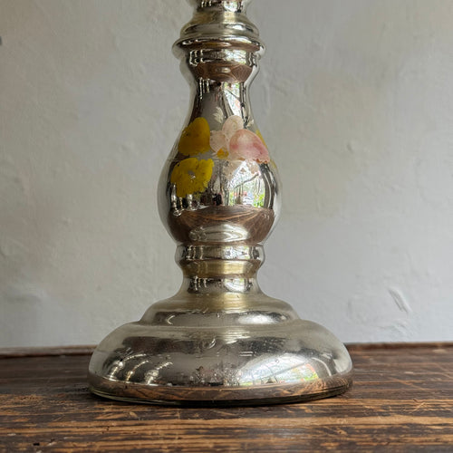 19th-century Mercury Glass Candle Holder (#10-9)