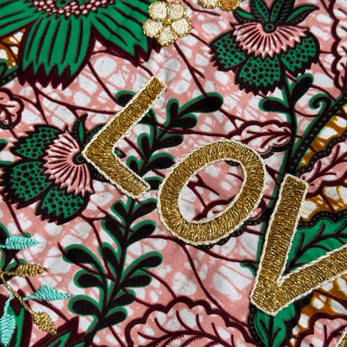 CSAO Kossiwa "Love" Embroidered Tote Bag (CS-8-9)
