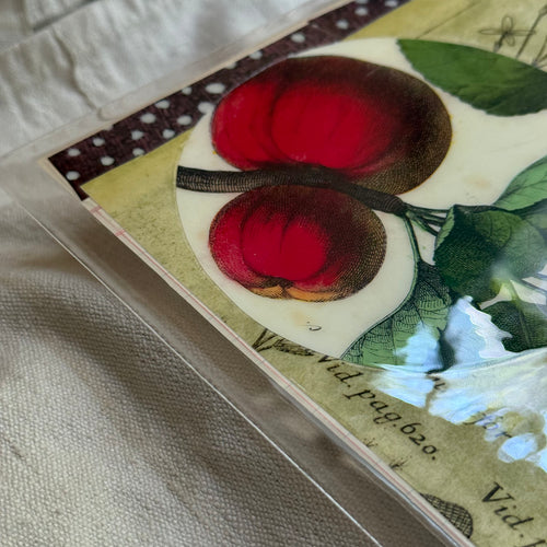 One-of-a-Kind Collaged Fish & Fruit Mat (#9)