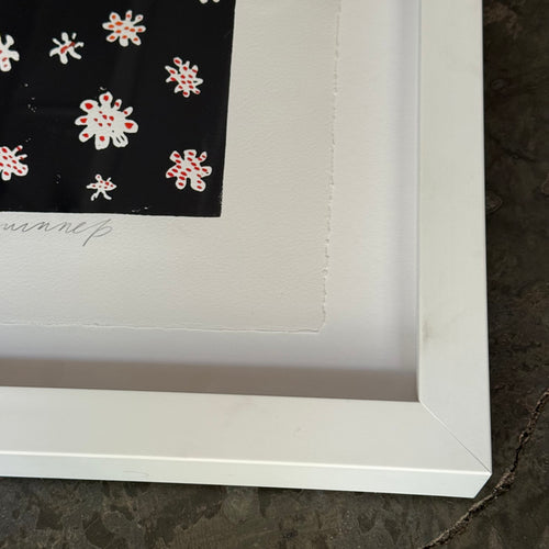 Hugo Guinness's "Daisies" Original Painted Linocut