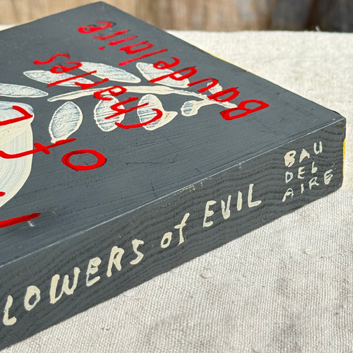 Leanne Shapton "The Flowers of Evil" Painted Wooden Book