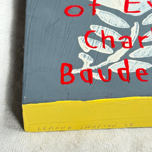 Leanne Shapton "The Flowers of Evil" Painted Wooden Book