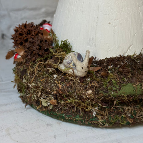 Handmade Wooden Mushroom Creation (#9) by Crystal Stone