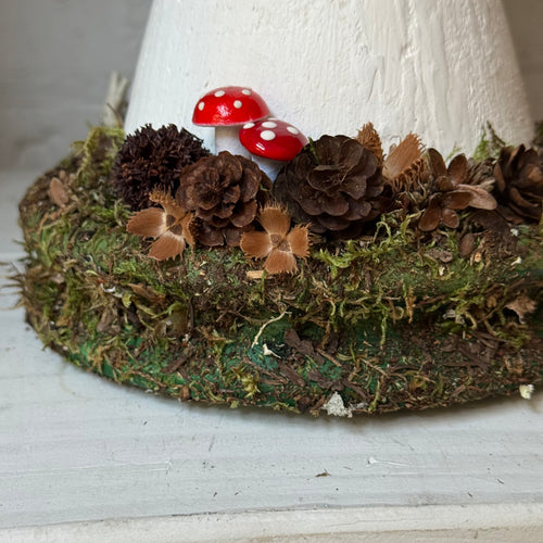 Handmade Wooden Mushroom Creation (#9) by Crystal Stone