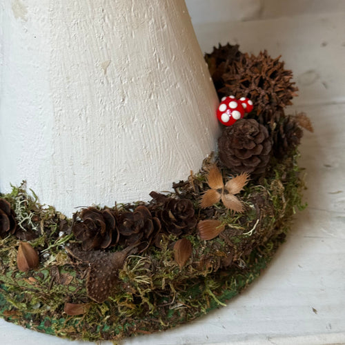 Handmade Wooden Mushroom Creation (#9) by Crystal Stone