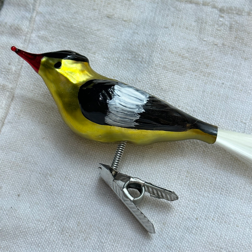 Nostalgic Clip-on Yellow Bird Ornament