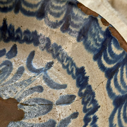 18th-century Spanish Glazed Earthenware Bowl (#2)
