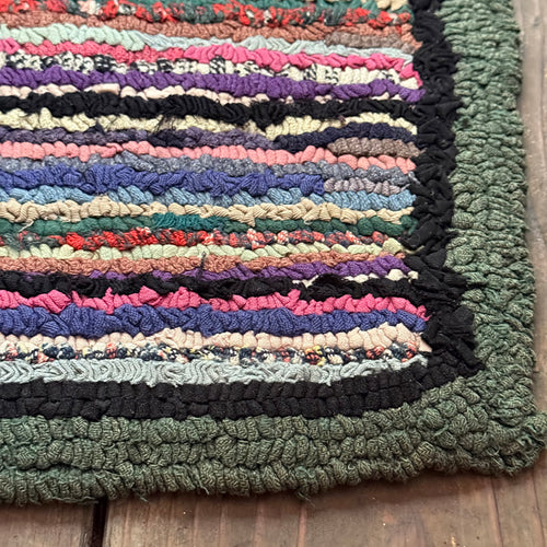 Vintage Graphic Rag Rug