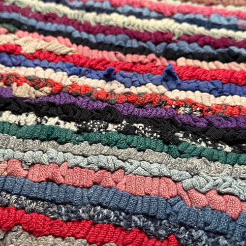 Vintage Graphic Rag Rug