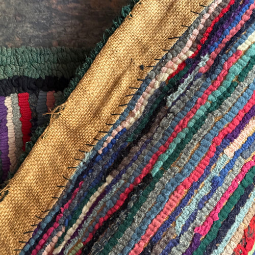 Vintage Graphic Rag Rug