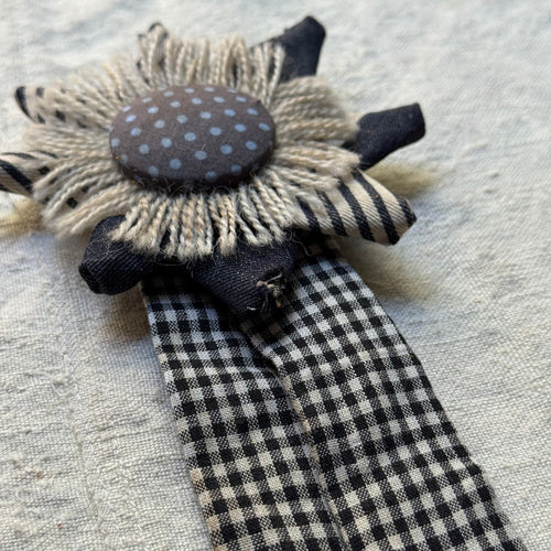 Vintage Dead Stock Ribbon Rosette Pin #9