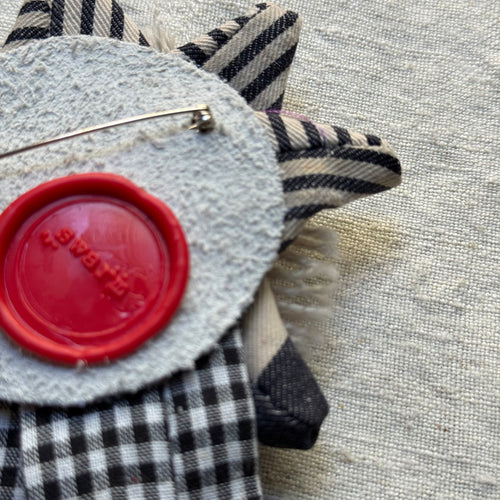 Vintage Dead Stock Ribbon Rosette Pin #9