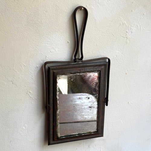 19th-century Small Shaving Mirror #9