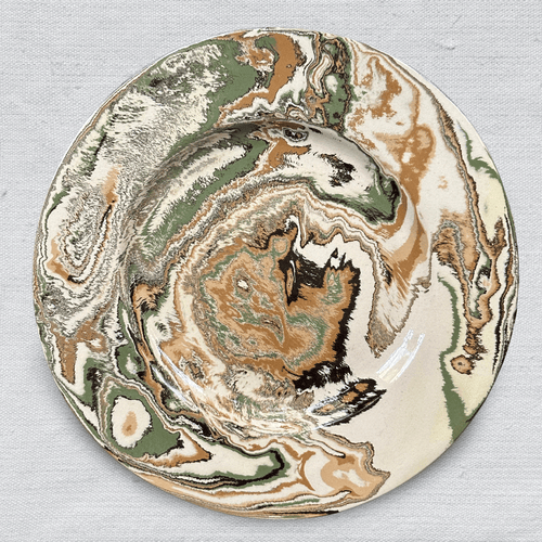 Marbled Dinner Plate in Toscane 1 (1109)