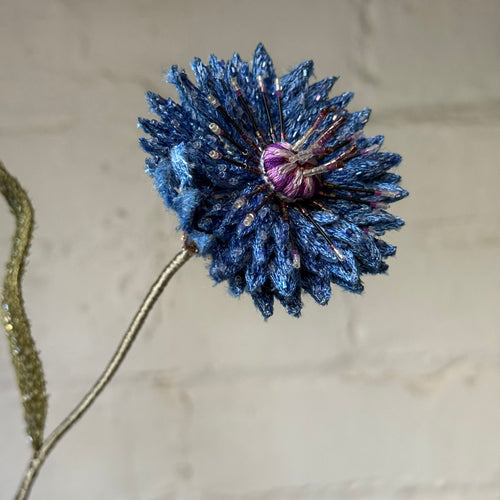 Hand-Beaded Three Cornflowers by Trovelore