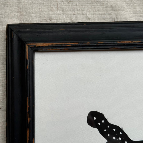 Hugo Guinness "Snail" Linocut in a Vintage Frame