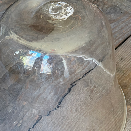 Large 19th-century French Glass Cloche de Melon (LG-09)