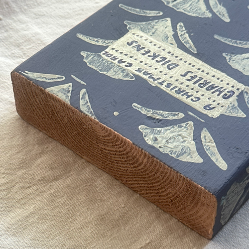 Leanne Shapton "A Christmas Carol" Painted Wooden Book