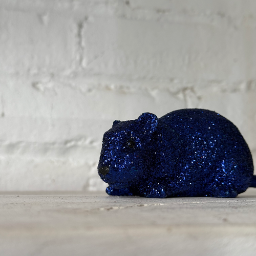 Navy Glitter Mouse