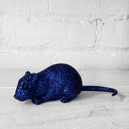 Navy Glitter Mouse