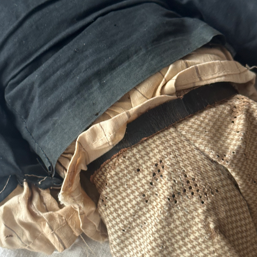 19th-century Male Doll with Embroidered Face