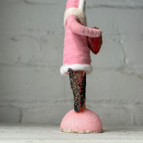 Spun Cotton Valentine's Day Girl with Scarf and Heart #9