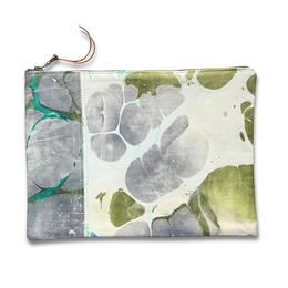 Hand Marbled One-of-a-Kind Zipper Pouch (#P06)