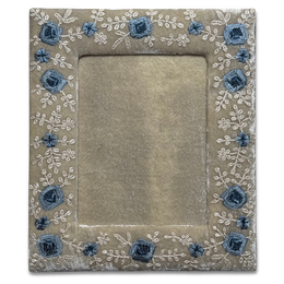 Miranda Silk Velvet Tabletop Frame in Sea Blue (#9)