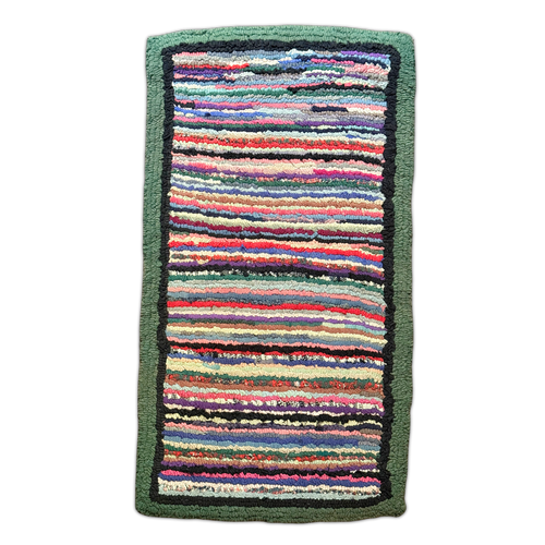 Vintage Graphic Rag Rug