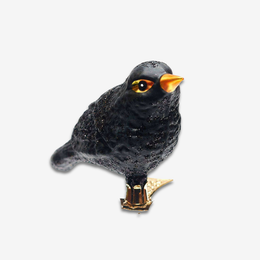Clip-on Black Bird Ornament