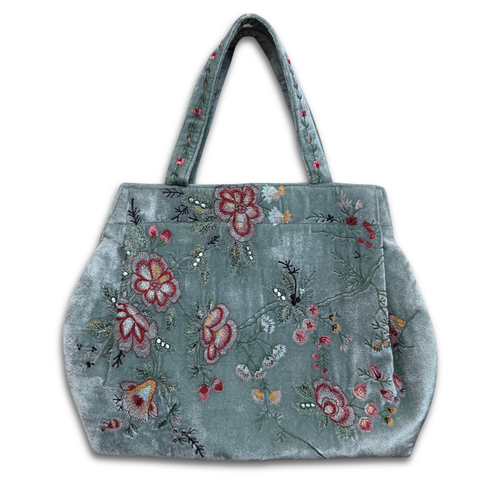 John Derian Custom Poppins Bag in Ocean