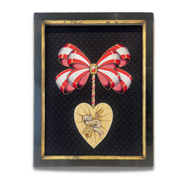 Hand Embroidered "Big Red Bow" by Zara Merrick