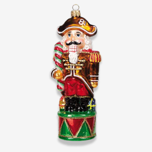 Nutcracker with Candy Cane Ornament