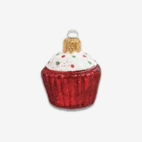 Mini White Praline Cupcake Ornament