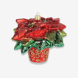 Poinsettia in Pot Ornament
