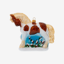 Tobiano Horse Ornament