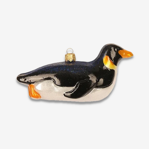 Sledding Penguin Ornament
